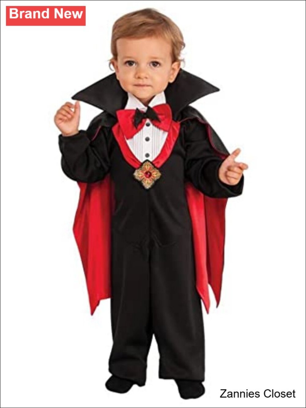 👻 Rubies Baby Dapper Dracula Costume Jumpsuit Cape